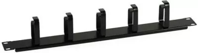 Organizuesi i Kabllave Techly 305922 për Kasë Rack 19", 1U, me 5 mbajtëse 65mm, ngjyrë e zezë