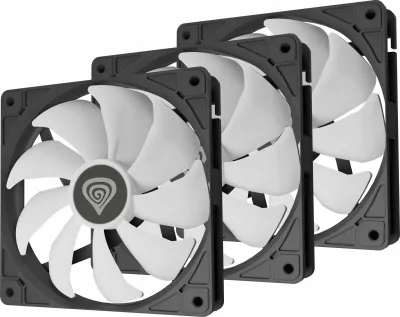 Ventilatorë kasë PC GENESIS Oxal 120 ARGB NGF-2265, 120 mm, 3-pin, 3 copë, të zi