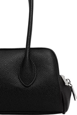 Çantë krahu Calvin Klein Emblem Trio Pebble LV04F3743G për femra, e zezë