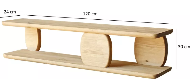 Raft muri Modena, ngjyrë lisi, Hanah Home