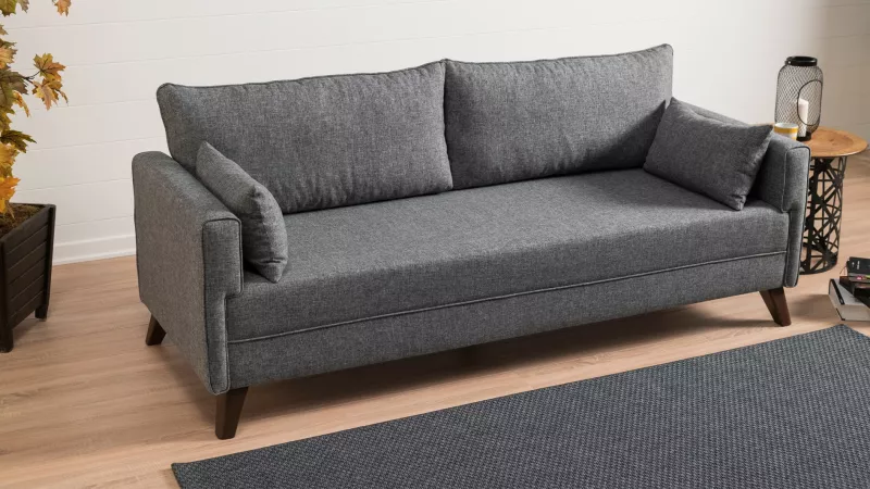 Divan treshe Atelier del Sofa, Bella, ngjyrë gri