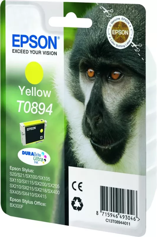 Toner Epson T0894 DURABrite Ultra, 3.5ml, e verdhë