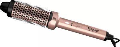 Brushë ngrohëse për stilim flokësh Revamp BR-1400AGD 40 mm ceramic 180°C ionic, rozë ari