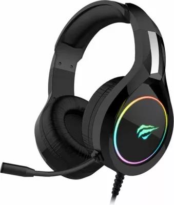 Kufje gaming HAVIT Gamenote HV-H2232d, RGB LED, mikrofon, 3D surround, 50mm, me kabllo 2.2m, të zeza