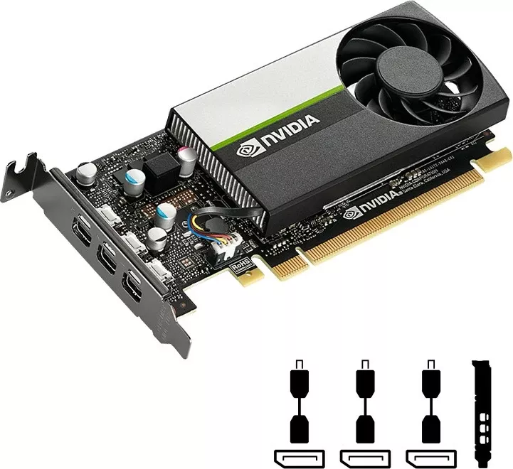 Kartelë grafike PNY T400, 4 GB, GDDR6, PCI Express x16 3.0, e zezë