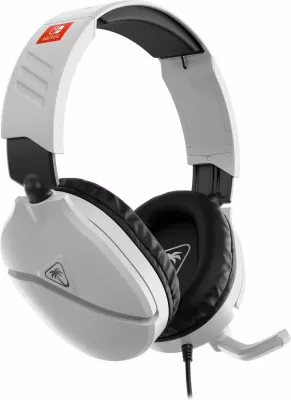 Kufje Turtle Beach Recon 70 NS2 me kabllo 3.5mm për Nintendo Switch, altoparlantë 40mm, mikrofon flip-to-mute, të bardha