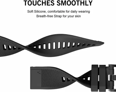Rrip Tech-Protect Smooth për Garmin Fenix 5/6/6 Pro/7, i zi