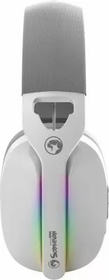 Kufje Marvo HG9086W Wireless Gaming RGB, 2.4G/BT5.3/Me kabllo, E bardhë
