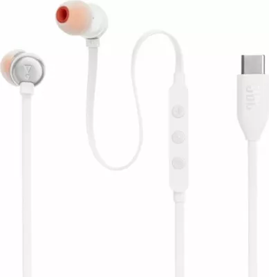 Kufje me kabllo USB-C JBL Tune 310C, me mikrofon, të bardha