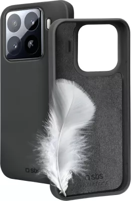 Mbështjellës SBS Instinct për Xiaomi 15, TPU me shtresë mikrofibër, i zi, në kuti