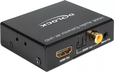 AV receiver DeLOCK 62692, 4K 3840x2160, HDCP, metal, e zezë