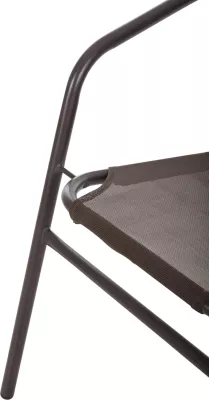 Karrige për jashtë LEDAN FH5977.02 metal & tekstilene ngjyrë kafe 55x58x72Hcm