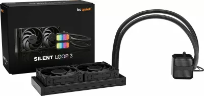 Ftohës me ujë be quiet! Silent Loop 3 BW024, 240mm, ARGB, 2x120mm, i zi