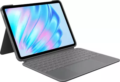 Tastierë me trackpad Logitech Combo Touch për iPad Air 11 M2, QWERTY spanjoll, Oxford Grey