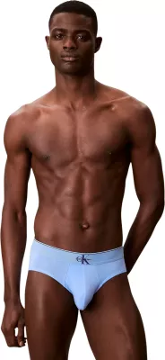 Të brendshme për meshkuj Calvin Klein Underwear HIP BRIEF 3PK LV00NB4471, të zeza - blu