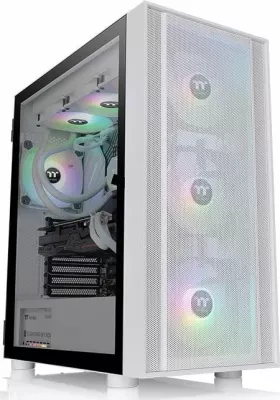 Kasë Thermaltake H570 TG ARGB Snow White, Midi Tower, xham i temperuar, ARGB, e bardhë