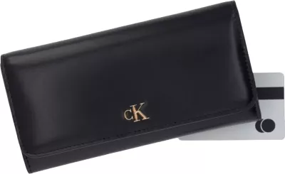 Portofol i gjatë për femra Calvin Klein LV04F1224G, i zi