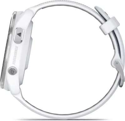 Smartwatch Garmin Forerunner® 965 – Titanium Bezel, Stone White Case, Stone White/Dusty Grey Silicone Strap