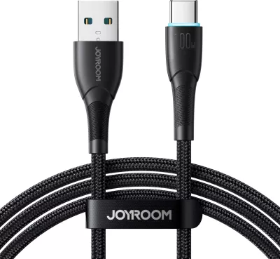 Kabllo Joyroom Starry Series SA32-AC6, USB-A në USB-C, 1m, 100W, e zezë