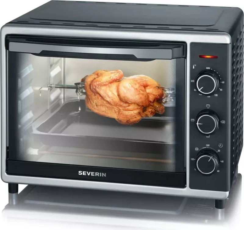 Furrë e vogël SEVERIN TO 2056, 30L, çelik inox, e zezë