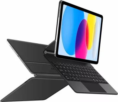 Mbështjellës me tastierë Tech-Protect SmartCase Magnetic për iPad 10.9" 2022 / iPad 11" 2025, e zezë