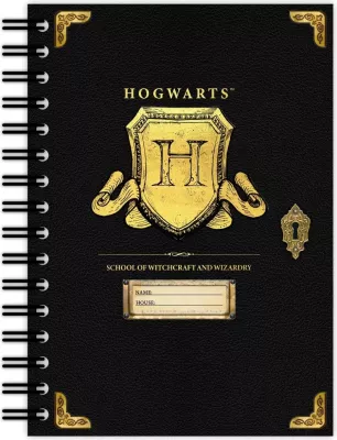 Fletore me spirale BLUE SKY Harry Potter Hogwarts Shield A5, e zezë