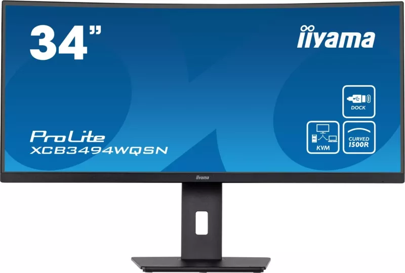 Monitor i lakuar iiyama ProLite XCB3494WQSN-B5, 34", VA, UWQHD, USB-C, KVM, i zi
