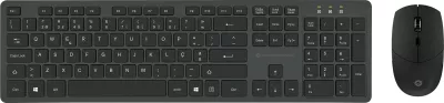 Set tastierë wireless me maus Conceptronic, QWERTY portugalisht, 105 taste, 2.4GHz, e zezë