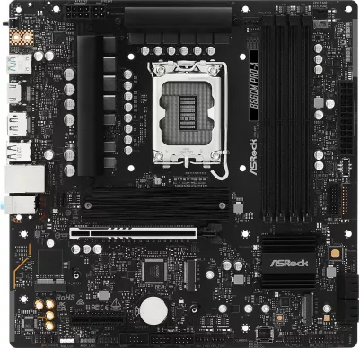 Pllakë amë ASRock B860M Pro-A, micro ATX, Intel, 4 slote RAM, e zezë