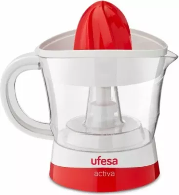 Shtrydhëse agrumesh elektrike UFESA Activa EX4936 25W 0.7L, kuqe/bardhë
