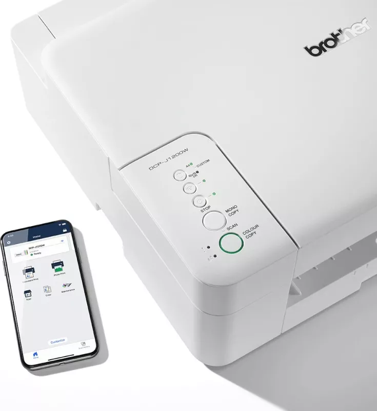 Printer Brother DCP-J1200W, Inkjet, Printim ngjyra, 1200 x 6000 DPI, A4, Printim direkt, Bardhë