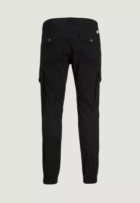 Pantallona cargo Jack & Jones JPSTPAUL JJFLAKE 12139912 për meshkuj, të zeza [Madhësia: W28 L30]