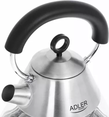 Çajnik elektrik ADLER AD1282, 1.5L, 2200W, STRIX, ndriçim LED blu, çelik inox
