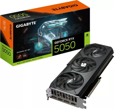 Kartelë grafike Gigabyte RTX 5050 Gaming OC 8GB GDDR6 e zezë
