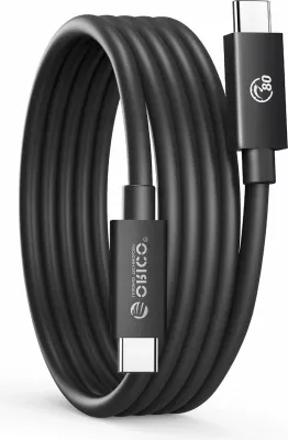 Kabllo Thunderbolt 5 USB-C Orico TBZ5-15-BK-BP 1.5 m, e zezë