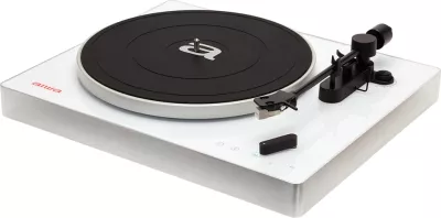 Gramafon Aiwa APX-680BT/WT, Bluetooth, USB për regjistrim, 33 1/3 & 45 RPM, belt-drive, i bardhë