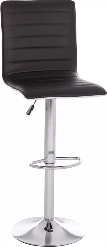 Karrige për bar rrotulluese Nexus, lëkurë PU e zezë, FH209.21, set prej 2 copash, 43x47x116cm