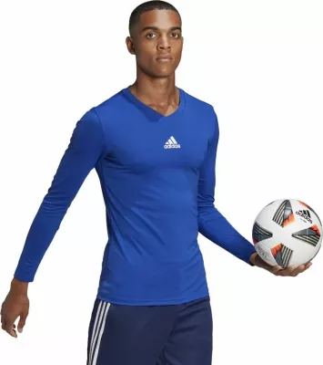 Bluze termike me mëngë të gjata Adidas Team Base Thermal Underwear, AEROREADY, Primegreen, S, blu