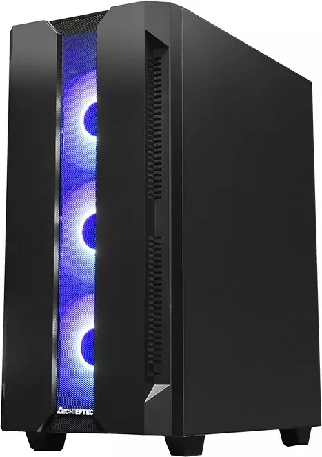 Kasë Chieftec Hunter GS-01B-OP, midi tower, xham i temperuar, RGB, e zezë