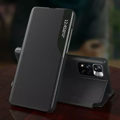 Mbështjellës Hurtel Eco Leather View Case për Xiaomi Redmi Note 11 Pro+ 5G / 11 Pro 5G / Mi 11i HyperCharge / Poco X4 NFC 5G, kaltër