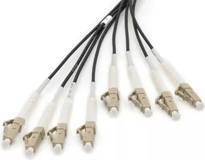Kabllo optik Digitus OM4, 8 fibra, LC/UPC-LC/UPC, 50m, e zezë