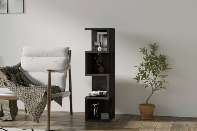 Raft librash Hanah Home, Alin, ngjyrë antracit