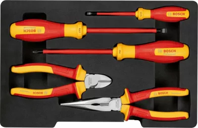 Set veglash dore të izoluara VDE Bosch Professional 5 copë, 1000V, insert L-BOXX