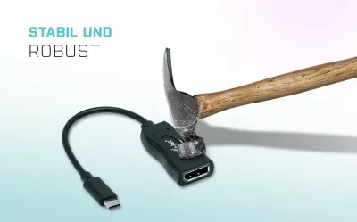 Adapter USB-C në DisplayPort i-tec, 4K/60Hz, 0.15m, i zi