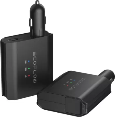 Karikues automatik i mençur i baterisë së veturës EcoFlow Smart Auto Battery Charger 12/24V, 5000801002, e zezë, set me kabllo XT60 me kllapa