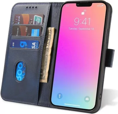 Mbështjellës Hurtel Magnet Case për Samsung Galaxy A34 5G, me kapak, portofol dhe qëndrim, kaltër