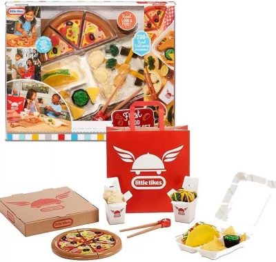 Set lodrash Little Tikes First Food Delivery, 200 aksesorë, shumëngjyrësh