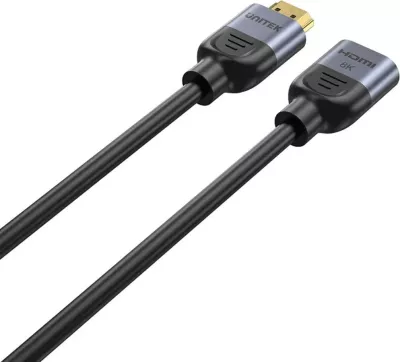 Zgjatës HDMI Unitek 2.1, 8K 0.5m, ngjyrë argjend-zi