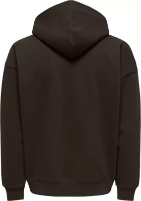 Duks me kapuç Only & Sons Onsceres Ovz Ls Hoodie Sweat Noos 22036786, kafe [Madhësia: M]