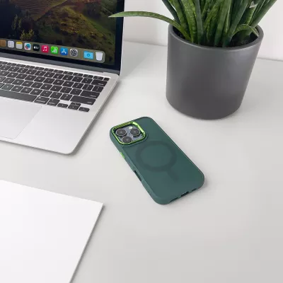 Mbështjellës Hurtel Fashion Case MagSafe për iPhone 16 Pro Max, TPU, e gjelbër e errët
